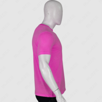 T-shirt Homme Personnalisé OEM Coupe Slim Manches Courtes 95% Coton 5% Élasthanne Uni Oversize Été