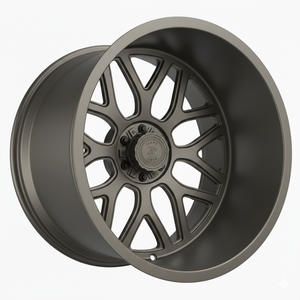 Jante forgée tout-terrain : design Deep Dish Mesh, bicolore argent/or, compatible Fuel/Moto Metal, 20x12/22x14, 8x165.1/8x170, spécifications robustes - Product Image 2