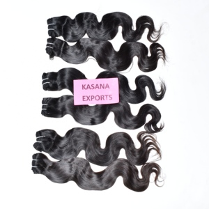 Extensions de cheveux humains à clipser, non traités, couleur naturelle indienne, Remy, double trame, 100g, noir, pour femmes, cuticules alignées - Product Image 2