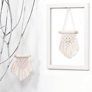 Macramé bohemio colgante de pared hecho a mano decoración de algodón Natural para dormitorio sala de estar ARTE DE LA India - Product Image 1