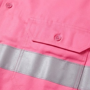 เสื้อทำงานแบบมองเห็นได้ชัดสำหรับผู้ชาย สะท้อนแสงเพื่อความปลอดภัย เหมาะสำหรับงานก่อสร้าง งานจราจร ระบายอากาศได้ดี แห้งเร็ว - Product Image 3