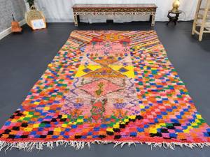 Tapis Vintage Coloré Marocain Tissé À La Main 5x8 Berbère À Carreaux Rose Vintage À La Main En Laine De Mouton Tapis Au Prix D'usine - Product Image 5