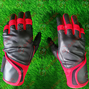 Gants de frappe de baseball en cuir souple de haute qualité personnalisés, professionnels, résistants, QASWA SPORTS, pour droitiers et gauchers, baseball/softball - Product Image 4