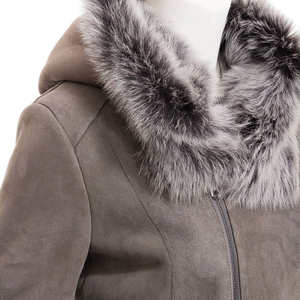 Chaqueta de Cuero de Cordero Personalizada, Delgada, Extra Grande, Brillante, Ecológica, Impermeable, Transpirable, de Primera Calidad, con Tela Oxford para Mujer - Product Image 2