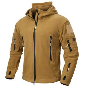 Chaqueta polar táctica de longitud regular con cierre de cremallera estampada para hombre, senderismo, snowboard, trekking, chaqueta para exteriores con cremallera - Product Image 1