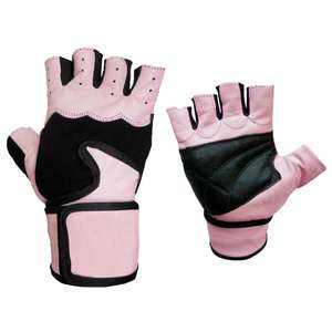 Gants de fitness à quatre doigts en cuir microfibre pour femmes Gants de yoga légers et respirants à demi-doigts - Product Image 2