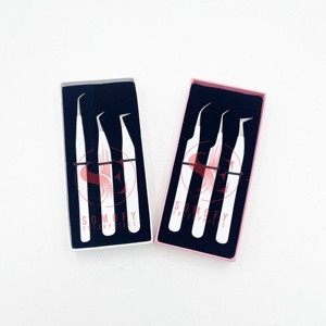 Pince à cils à pointe de fibre blanche solide de haute qualité - Product Image 1