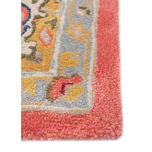 Alfombra Kasbah Classic Top-1504 (Cs-01) Roja Naranja, Tejida a Mano con Lana y Viscosa, para el Hogar, con Diseño de Medallón, Rectangular, a Rayas, Abstracta, para Pasillo - Product Image 4