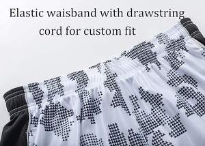 Pantalones cortos de verano de algodón con estampado personalizado para hombre con bolsillos, cintura elástica, ajuste holgado, ropa de calle ecológica para uso diario - Product Image 2