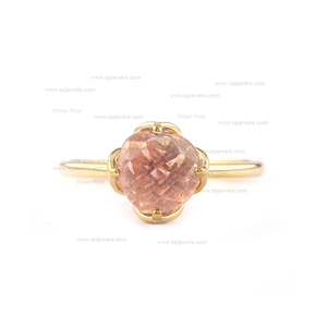 Nouveau classique élégant solide 14K or jaune noeud pastèque Tourmaline bague bijoux indiens pour fiançailles mariage et fête - Product Image 5