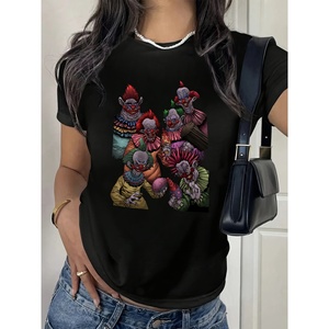 Camiseta de ocio para mujer para Primavera/Verano Top estampado estándar de un color hecho en China - Product Image 1