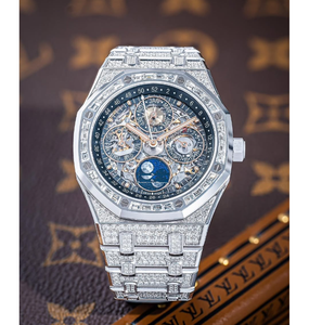 Reloj de Pulsera para Hombre de Acero Inoxidable con Diamante Moissanite VVS Avanzado, Detalles Brillantes, Forma Elegante, Alto Estándar de Lujo - Product Image 5
