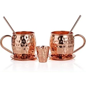 Tazas de Cobre para Moscow Mule, Diseño Martillado, Copas de Cóctel de Cobre Puro para Beber Cerveza, Eventos, Fiestas, Hechas a Mano - Product Image 6