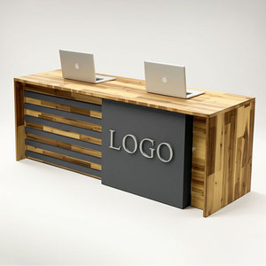 1.8m Melaleuca Wood Reception <b>Desk</b> Modern Design Durable Adjustable <b>Foldable</b> for School Bar Hospital Supermarket Basement Use - Product Image 1
