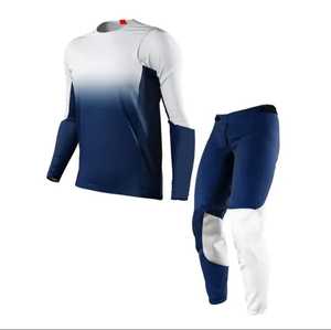 Jersey de Ciclismo de manga larga con cuello en V de secado rápido y poliéster que absorbe la humedad para ciclismo de montaña y carreras de motos - Product Image 1