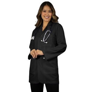 Blouse médicale pour femmes, marque privée OEM, 220 GSM, sergé de coton, blouse de laboratoire, uniforme d'hôpital, fournisseur d'usine - Product Image 2
