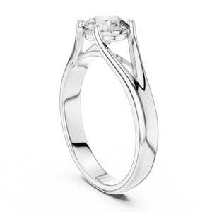 Anillo de diamantes cultivados en laboratorio de 3 quilates al por mayor | Plata de Ley 925 | Diamantes redondos de 4 puntas redondas | Anillo personalizable - Product Image 5