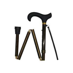 Bastón plegable de 5 secciones de aleación de aluminio para caminar asistido con altura ajustable y capacidad de carga de 110kg Diseño impermeable - Product Image 1