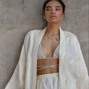 Tenues 3 pièces 100% coton pour femmes haut sans manches d'été avec veste et short au-dessus du genou ensemble de survêtement décontracté tenue quotidienne - Product Image 1