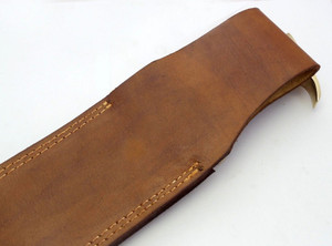 มีดโบวี่ล่าสัตว์เหล็กดามัสกัสสวยงาม ทำมือ ปรับแต่งได้ พร้อมด้ามไม้และปลอกหนัง รับผลิตตามแบบ OEM - Product Image 5