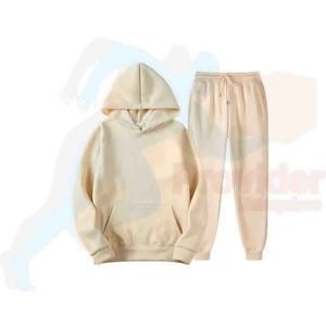 Unisex <b>Boxing</b> Training Solid Pattern 2PCS Track Suit Set Customized High Quality Cotton Fleece Eco-friendly Breathable - Product Image 2