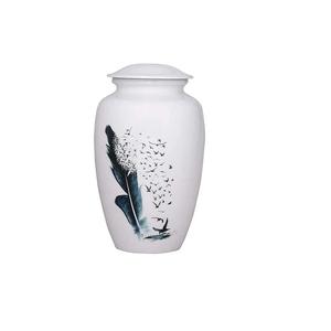 Urne funéraire en métal bleu papillon de qualité supérieure pour adultes, fournisseur OEM, urne commémorative pour cendres humaines, urne bleue de qualité supérieure. - Product Image 2