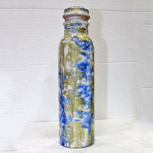 Botella de cobre puro de diseño azul cielo masivo para agua refrescante Tamaño y diseño personalizables OEM disponible a un precio razonable - Product Image 4