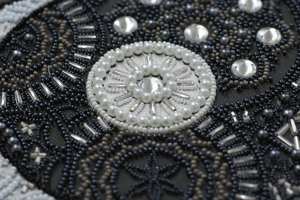 Handmade Luxury <b>Beaded</b> Charger for Dining Unique Holiday Decor; for Housewarming <b>Beaded</b> <b>Placemat</b> - Product Image 4