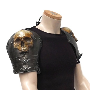 Cubierta de hombro Medieval Armadura Ominous Pauldrons Cosplay armadura Hueso Esqueleto Metal diseñador mano armadura guardia disfraz regalo - Product Image 2