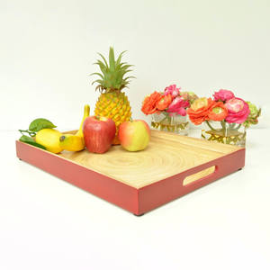 Petit déjeuner déjeuner dîner affichage de la nourriture plateau de restauration bambou enroulé fibre naturelle artisanat plateaux pour la vente en gros - Product Image 3