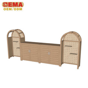 EMA 2025 Étagère de présentation en bois pour enfants avec plusieurs compartiments-<span class=keywords><strong>Rangement</strong></span> extérieur pour <span class=keywords><strong>jeux</strong></span> de rôle pour outils et artisanat du bois - Product Image 2