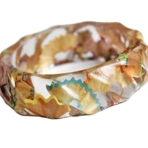 LUNETTES Bijoux Résine Acrylique Bracelet Bracelet Exagéré Éblouissant Multicolore Large Irrégulier Carré Acrylique Bracelets Pour Femmes - Product Image 1