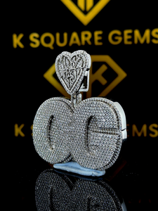 Número personalizado Hip Hop colgante, personaliza tu letra, colgante de número Hip Hop para hombres, colgante de moissanita, joyería Ice Out Hip Hop - Product Image 5