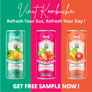 Trending Kombucha 250ml Té blanco con bebidas de jugo de fresa-OEM ODM Personalizable Vietnam Bebidas Muestra gratis - Product Image 5