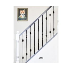 Bán Hot Matte đen thiết kế độc đáo Heavy Duty cầu thang lan can phong cách ban công cầu thang lan can cho nhà khách sạn trang trí nội thất - Product Image 2