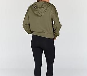 Coupe ample surdimensionné recadrée poids lourd épais sweats à capuche zippés Logo personnalisé épaule tombante fermeture éclair sweat à capuche bas prix en vrac capuche thermique - Product Image 5