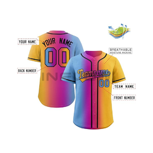 Ropa de béisbol Diseños de uniformes 100% poliéster Personalizado Softball y béisbol Jersey Equipo juvenil Patrón Sublimación Conjuntos - Product Image 1