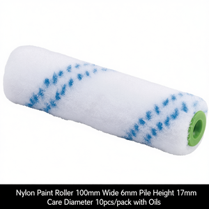 Rodillo de Pintura de Nailon de 100 mm de Ancho, 6 mm de Altura de Pelo, 17 mm de Diámetro de Núcleo, 10 Piezas por Paquete con Aceites - Product Image 3
