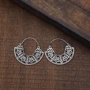 Boucles d'oreilles créoles exclusives en argent Sterling 925 pour femmes mode Fine boucles d'oreilles en argent Sterling 92.5 bijoux feuille vêtements quotidiens - Product Image 6