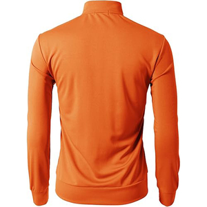 Chaqueta de chándal ajustada para hombre, ligera, con cremallera, manga larga, cuello levantado, puños elásticos, para hombre - Product Image 3