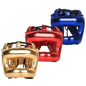 Protège-tête de boxe professionnel Équipement en cuir double couleur OEM personnalisé pour l'entraînement et la compétition dans différentes tailles - Product Image 6