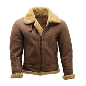 Nouveau design veste en cuir et fourrure veste en cuir de mouton unisexe avec fausse qualité supérieure pour réchauffer l'hiver veste en cuir personnalisée fourrure - Product Image 6