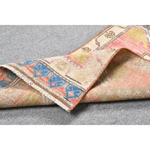 Alfombra de lana turca Vintage de 16x34 pies, diseño de retazos rojo y Beige, respaldo de látex de tejido plano para decoraciones de sala de estar, nuevo producto - Product Image 4