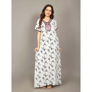 Chemise de nuit longue Evolve pour femme en viscose Liva avec poche, tissu tissé super doux et confortable, respirant, élasthanne, offre ODM - Product Image 3