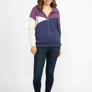 Sweat-shirts à capuche zippés pour femmes, coupe ajustée, hiver, logo et couleur personnalisés, respirant, 100% coton, écologique, séchage rapide - Product Image 4