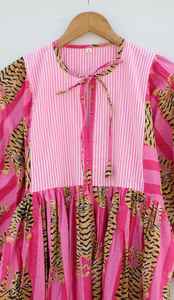 Robe d'été en tissu de coton Contradress - Facile à laver pour les fêtes et les mariages, option cadeau - Product Image 5