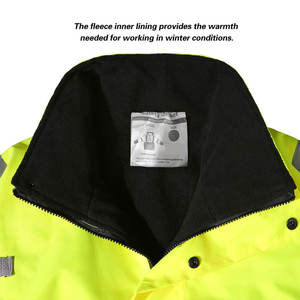 Imperméable et coupe-vent avec doublure en polaire réfléchissante Vestes de sécurité à manches longues Meilleur achat Veste de sécurité de qualité supérieure - Product Image 5