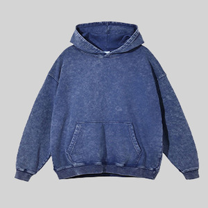 เสื้อมีฮู้ดขนาดใหญ่500 GSM หินพิมพ์ลายกรดสไตล์วินเทจสำหรับฤดูหนาว - Product Image 2