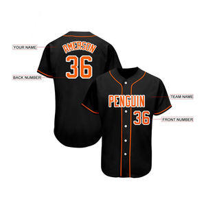 Jersey de béisbol con logo personalizado para hombre, jersey de béisbol de alta calidad, diseño sublimado, 100% poliéster, nuevo diseño - Product Image 4