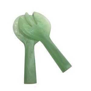 NOUVEAU Ensemble de serveurs à salade classiques en résine jetables durables de luxe pour la maison, l'hôtel et le restaurant. - Product Image 4